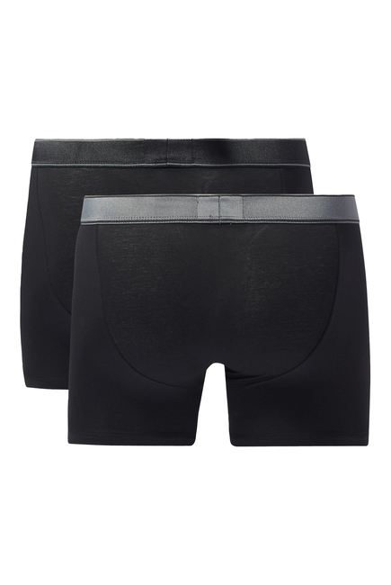 2 Pack Mid Waist Boxer Shorts